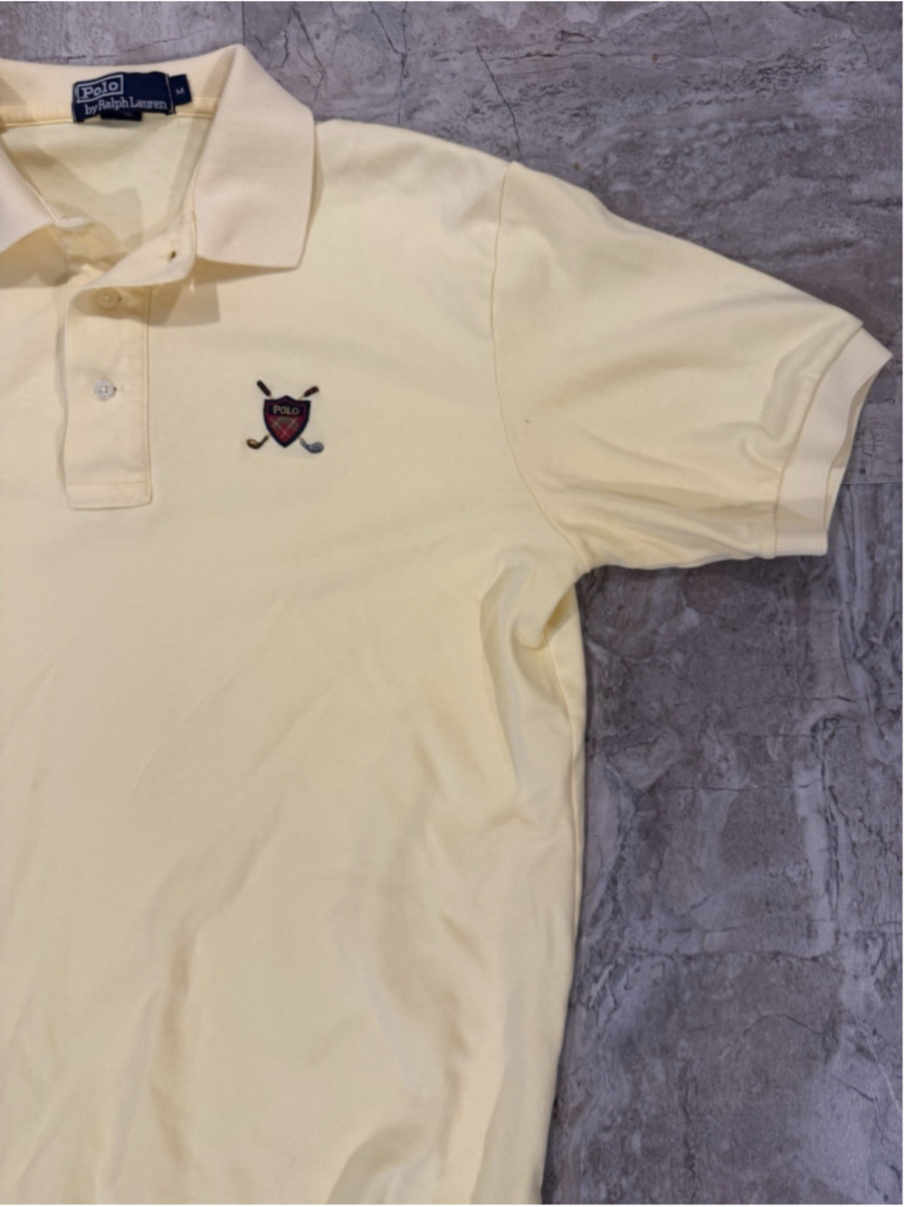 Polo Ralph Lauren Size M Short Sleeve Shirt Golf Crest 90s Made In USA Men